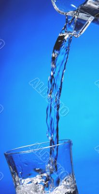 Isolated shot of water splashing