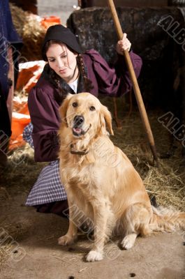 Girl and her dog