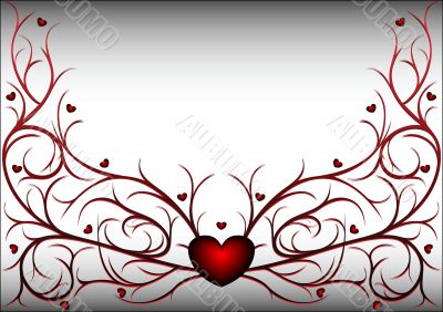 Red pattern with hearts 2