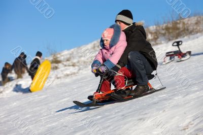 Fun high speed sledding 2