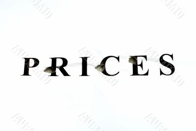raked inscription of `prices`