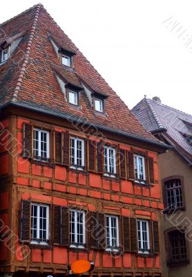 Typical half timbered house at Obernai - Alsace