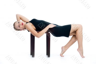 Woman on a chair