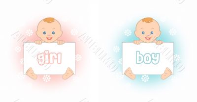 Baby-boy and baby-girl