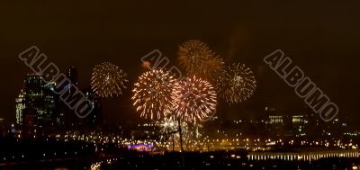 New Year salute over Moscow city