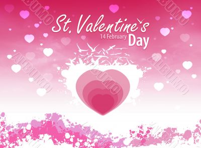 Pink St. Valentine`s background