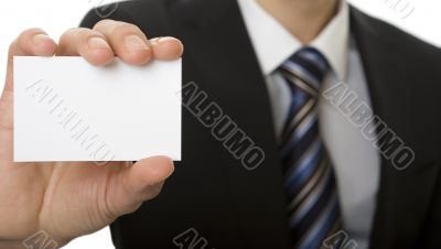 white business card