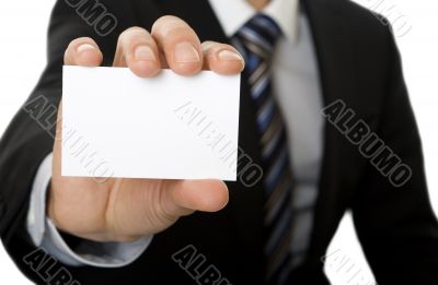 white business card