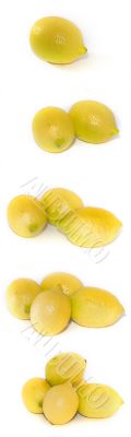 A series of fresh lemons