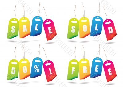 rainbow sale tags