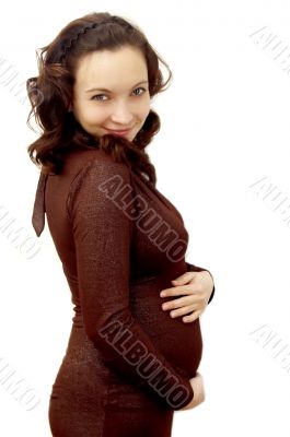 Smiling pregnant woman