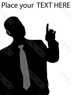 executive pointing upward