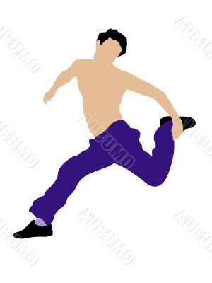 posing man