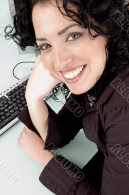 close up of smiling woman