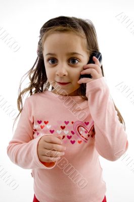 pretty girl talking on mobile