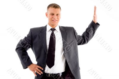 posing young manager
