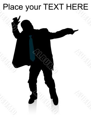 dancing adult businessman