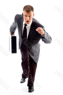 handsome young executive posing to camera