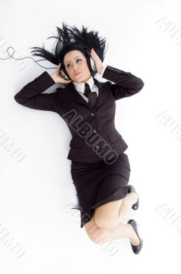 manager wearing headphone