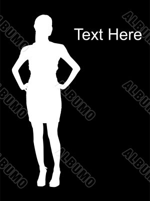 front view of standing woman