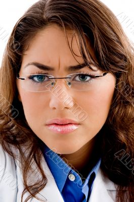 close up of doctor with eyewear