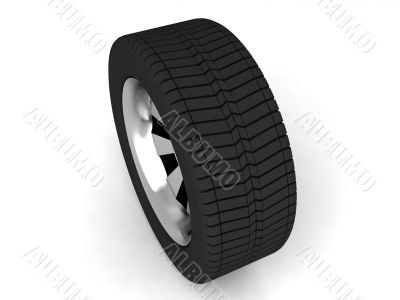 black tire