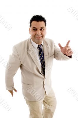 businessman having fun