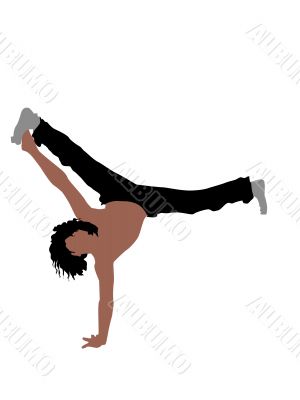 man exercising gymnastics
