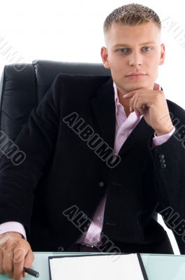 portrait of young manager