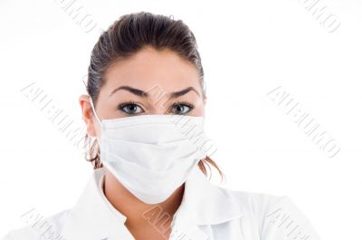 portrait of doctor with mask
