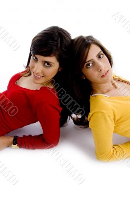two beautiful girls posing