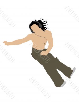 jumping cool dancer