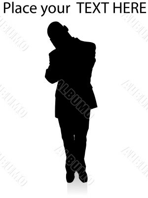 businessman in sleeping pose