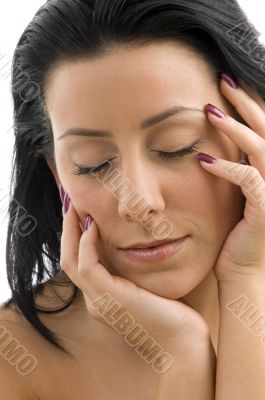 close up of beautiful woman