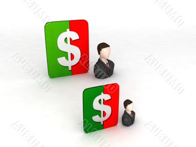 businessmen with dollar sign