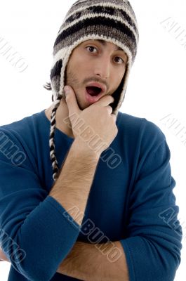 surprised male looking at camera