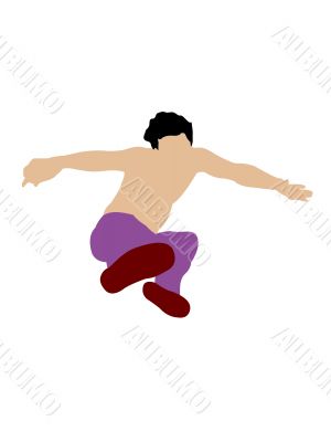 man in air