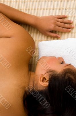 young lovely female with spa