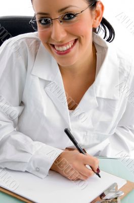 female doctor looking at camera