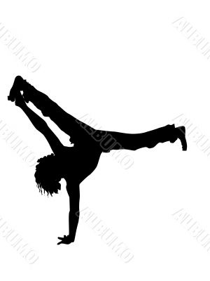 man exercising gymnastics