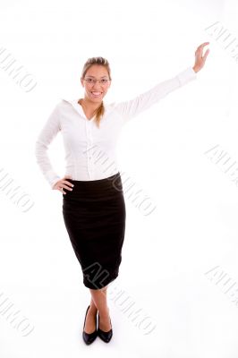 front view of smiling young professional