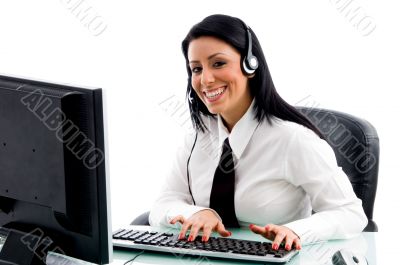 young executive doing work