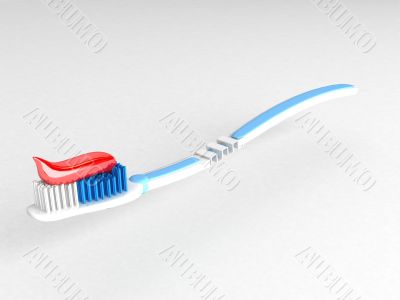 brush with gel paste