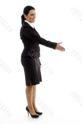 young manager offering hand shake