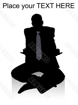 sitting adult businessman
