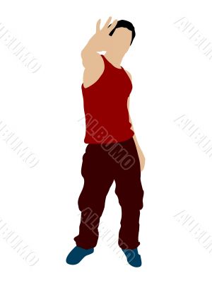 man showing ok sign