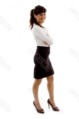 full body pose of  businesswoman