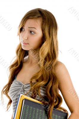 teenager student looking sideway