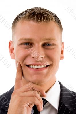 portrait of handsome smiling businessman