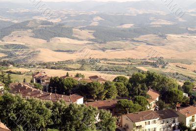 Panoramic view from Volterra (Tuscany)